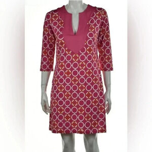 Tracy Negoshian Shift Dress Pink Anchor - size XS. GG